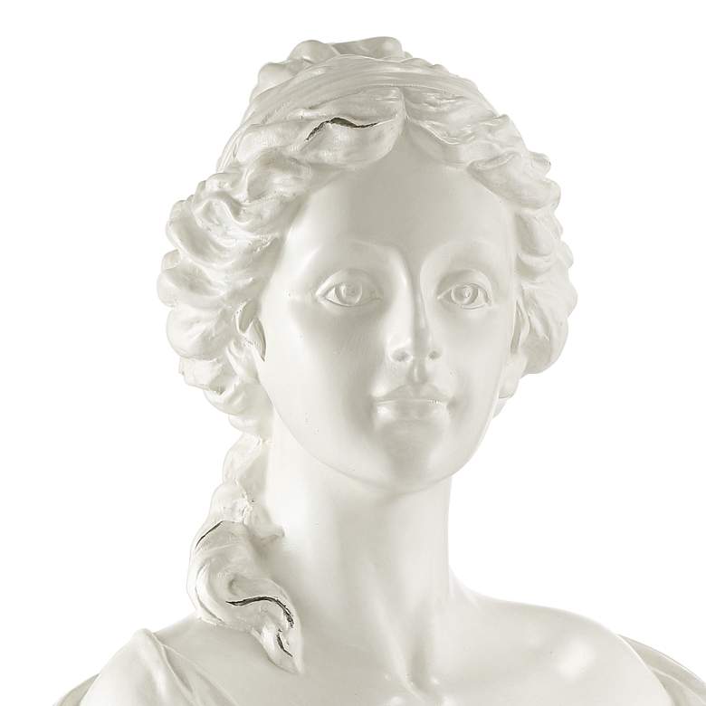Classic Roman 16&quot; High White Female Bust Statue more views