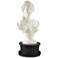 Classic Roman 16"H White Female Bust With Black Round Riser