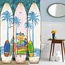 Classic Surfboard 47" Wide 3-Panel Screen/Room Divider