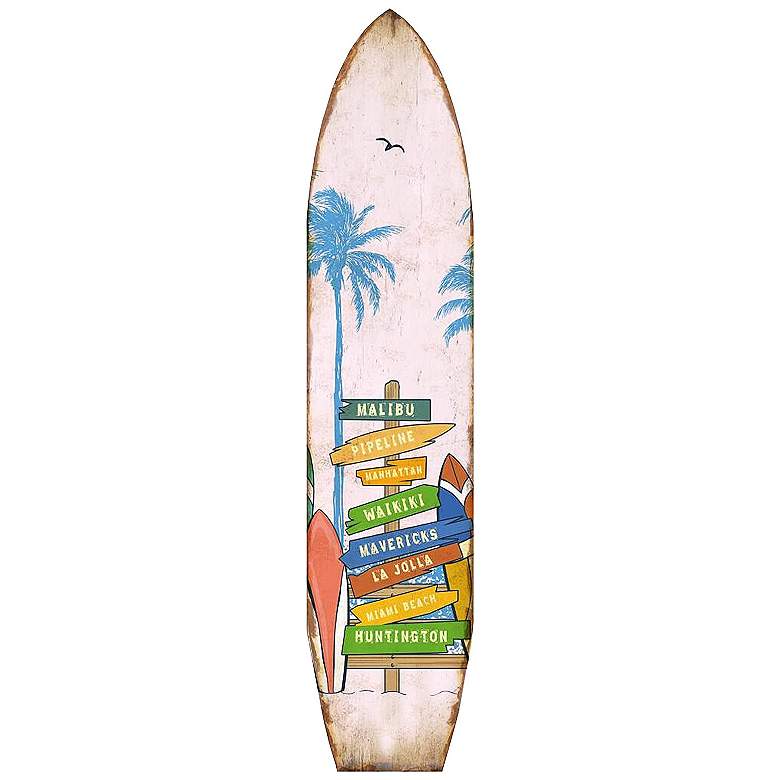 Image 3 Classic Surfboard 47" Wide 3-Panel Screen/Room Divider more views