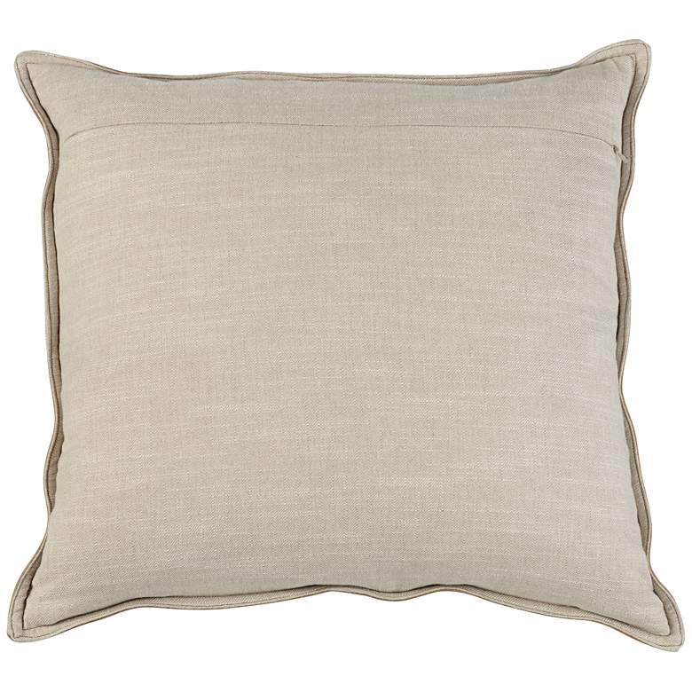 Image 5 Classic Tan Leather 22" Square Throw Pillow more views