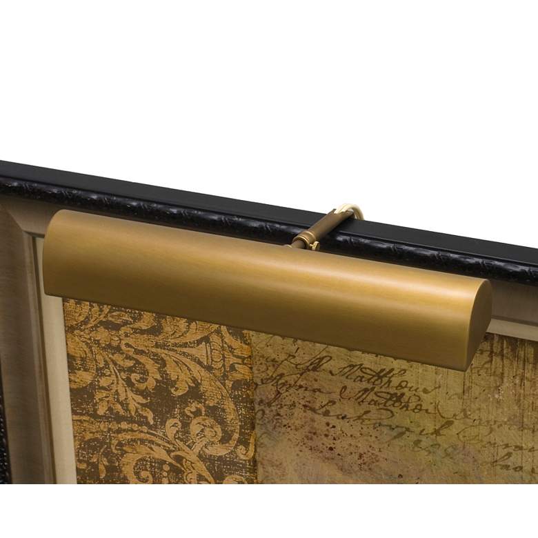 Image 1 Classic Traditional 14" Wide Weathered Brass Picture Light