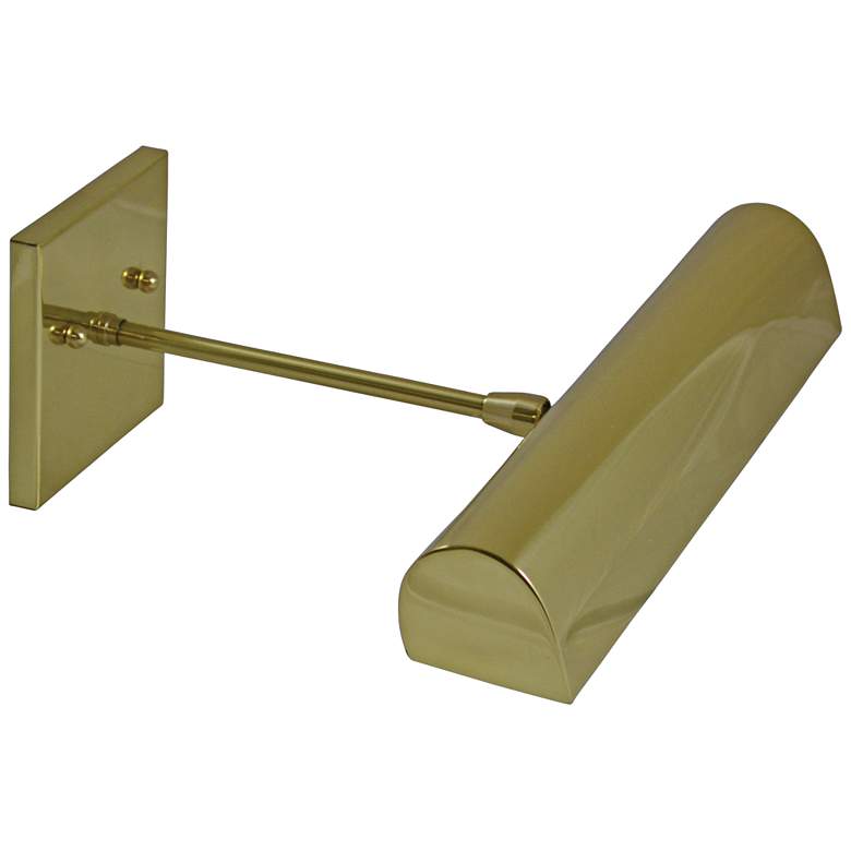 Image 1 Classic Traditional 14"W Polished Brass LED Picture Light