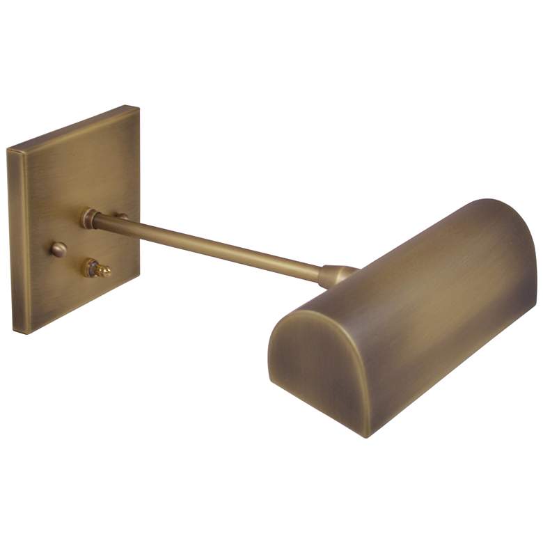 Image 1 Classic Traditional 8" Wide Antique Brass Picture Light
