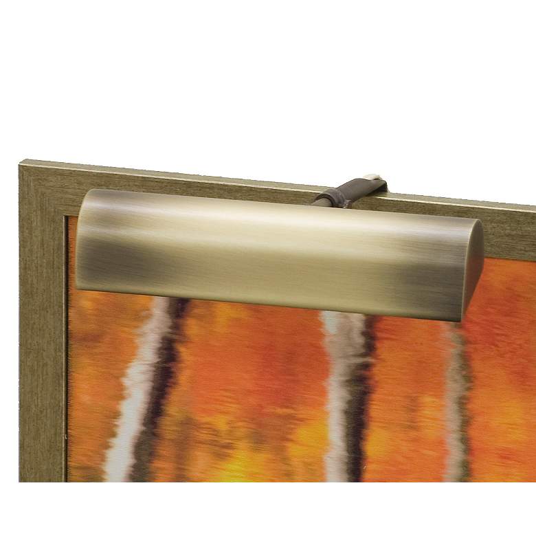 Image 1 Classic Traditional 9"W Antique Brass Plug-In Picture Light