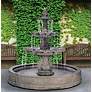 Classical Finial 61"H Relic Nebbia Fountain in Valencia Pool
