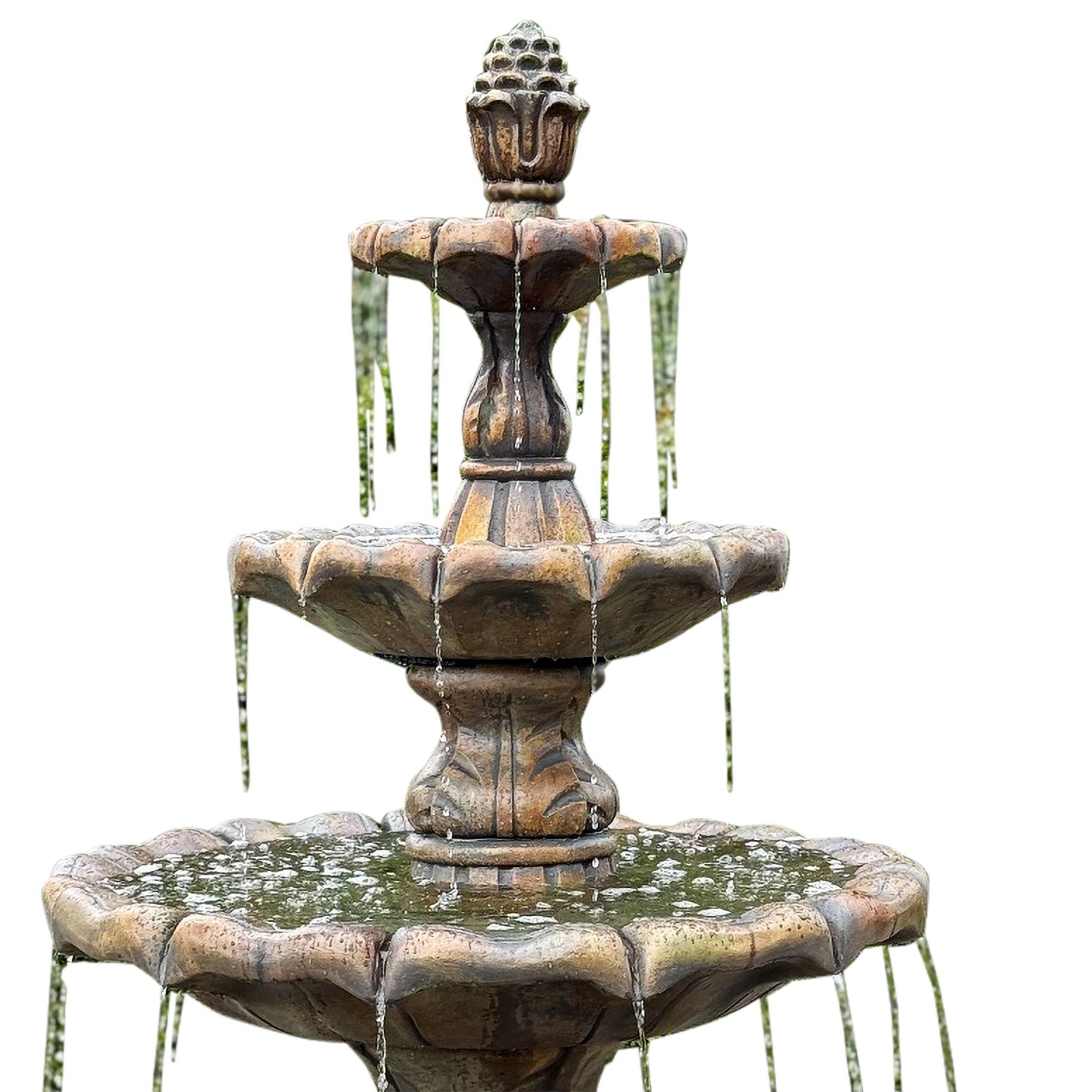 Image 2 Classical Finial 86"H Relic Nebbia 4-Tier Outdoor Fountain Made to Order more views