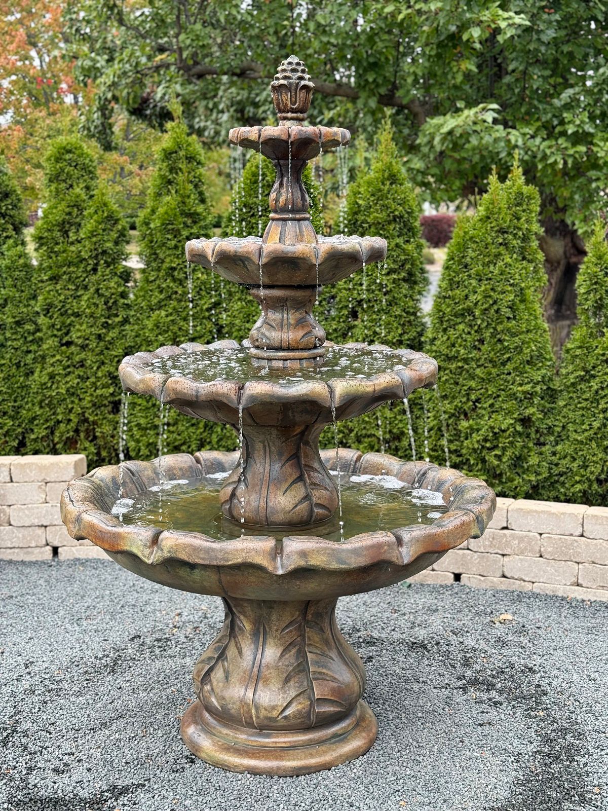 Image 3 Classical Finial 86"H Relic Nebbia 4-Tier Outdoor Fountain Made to Order more views