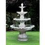 Classical Finial 86" High Ivory Gray 4-Tier Outdoor Fountain