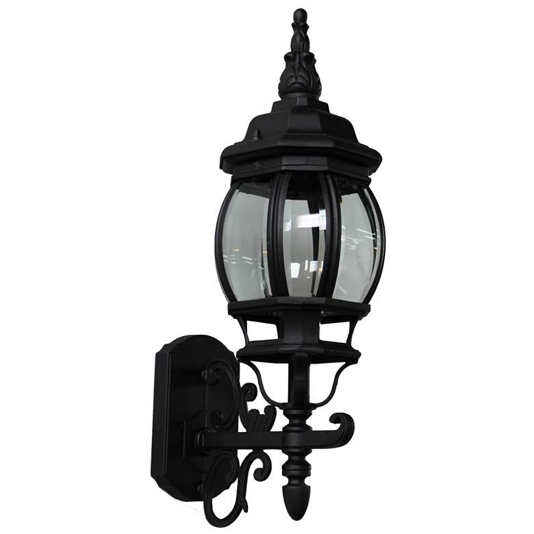 Image 1 Classico 1-Light Black Cast Aluminum Outdoor Wall Light