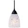 Classico 5 Wide 1-Light Pendant Dark Rust with Snow White Glass