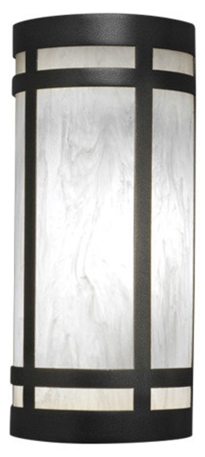 Classics 11.75" High Dark Iron|White Swirl ADA Sconce 0-10V LED