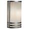 Classics 12" High Satin Pewter and Faux Alabaster Sconce LED