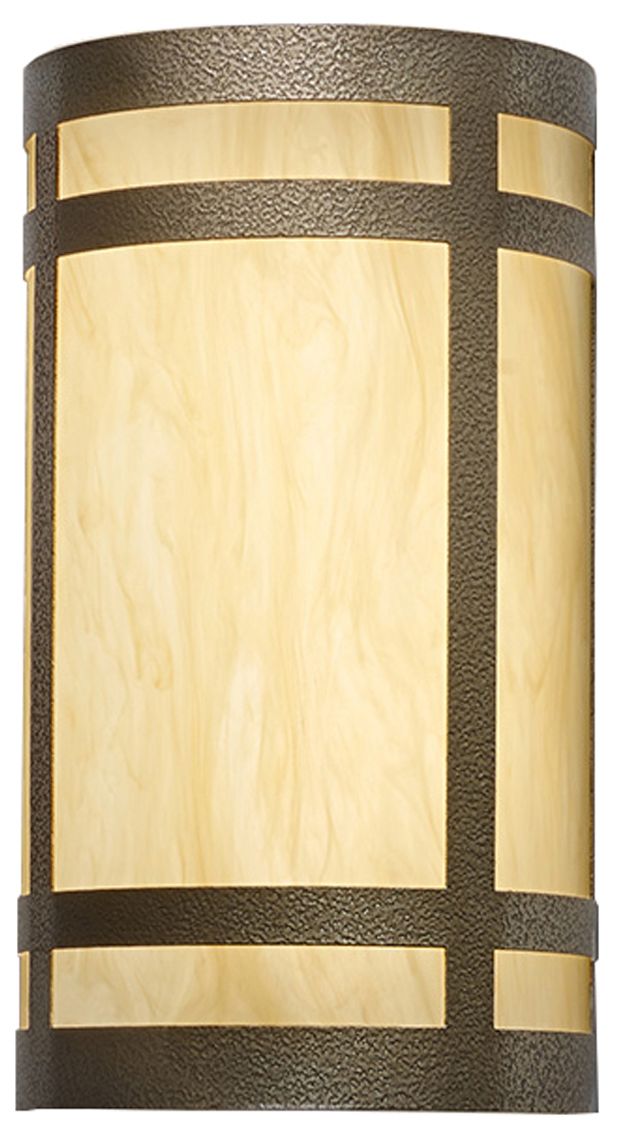 Classics 13.75" High Empire Bronze|Caramel Onyx Interior Sconce