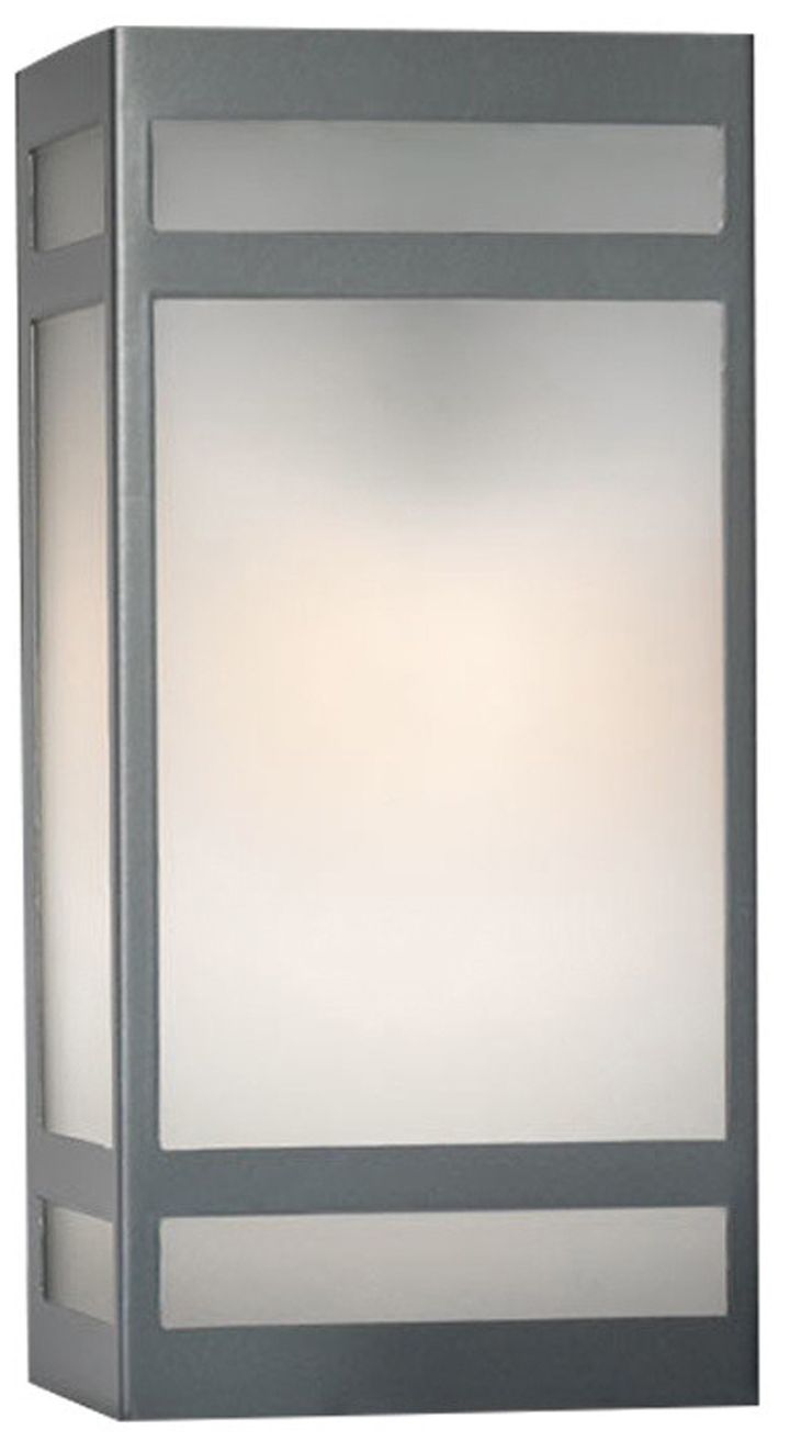 Classics 13.75" High Satin Pewter|Opal Acrylic Exterior Sconce
