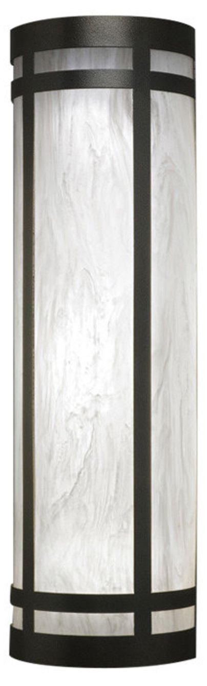 Classics 17.75" High Dark Iron|White Swirl Exterior Sconce LED