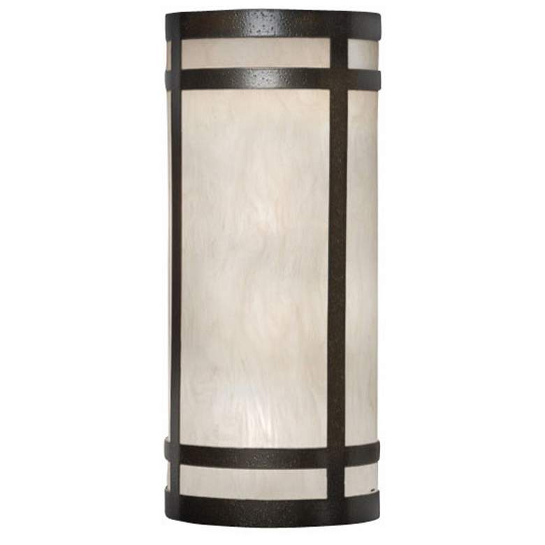 Image 1 Classics 17 3/4" Bronze Age and Faux Alabaster Sconce LED