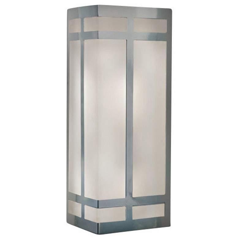 Image 1 Classics 17 3/4 inch Chrome and Opal Acrylic Exterior Sconce