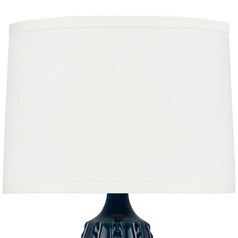 Image 3 Classics 34 inch Modern Glazed Midnight Blue Ceramic Table Lamp more views