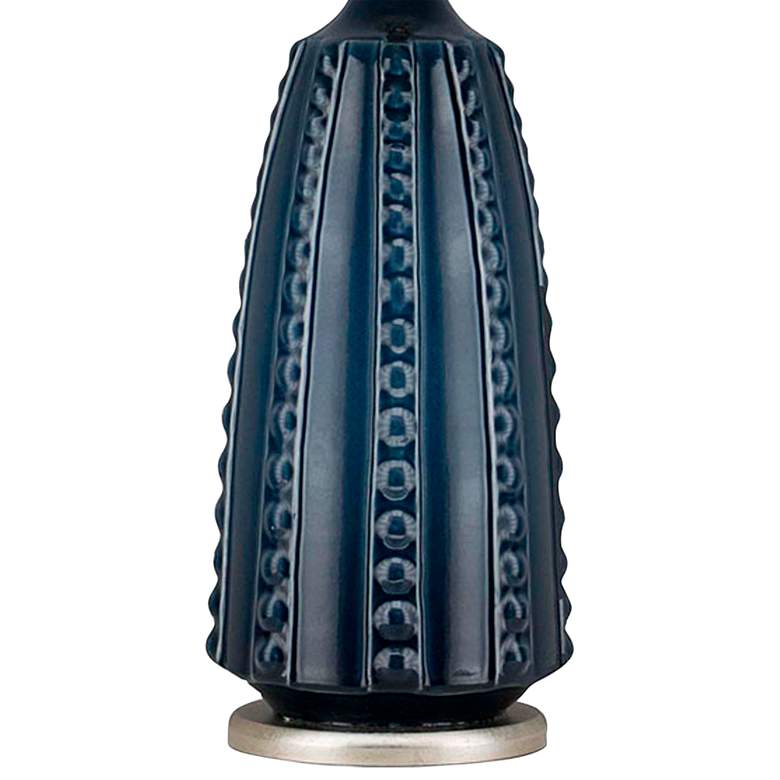 Image 4 Classics 34 inch Modern Glazed Midnight Blue Ceramic Table Lamp more views
