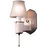 2_Classics 8 3/4" High Gloss White Wall Sconce with Pull Chain
