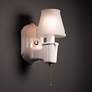 1_Classics 8 3/4" High Gloss White Wall Sconce with Pull Chain