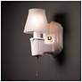 3_Classics 8 3/4" High Gloss White Wall Sconce with Pull Chain more views