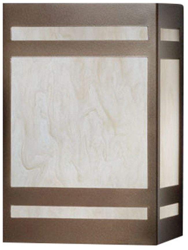 Classics 9.75" High Medieval Bronze|Caramel Onyx Interior Sconce