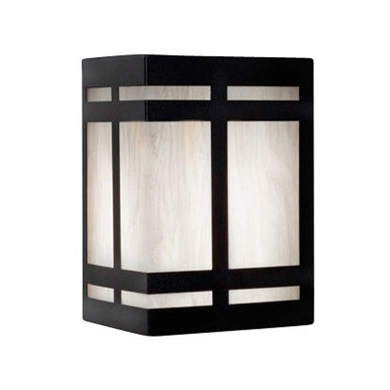 Image 1 Classics 9 3/4 inch High Black and White Swirl Exterior Sconce