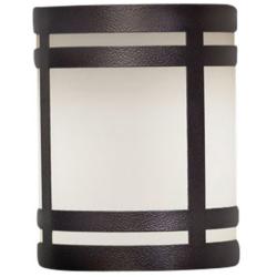 Classics 9 3/4&quot;H Chestnut and Opal Acrylic Exterior Sconce