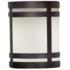 Classics 9 3/4"H Chestnut and Opal Acrylic Exterior Sconce