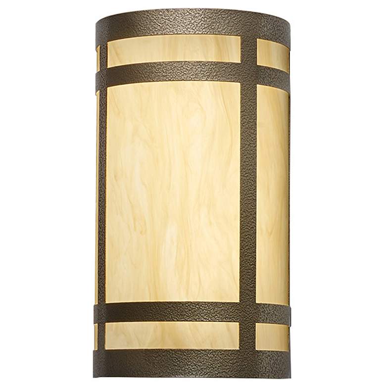 Image 1 Classics 9 3/4 inchH Chestnut and Opal Acrylic Outdoor Sconce