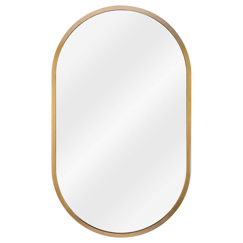 Image 1 Classics Canal Natural Brass 24 inch x 40 inch Wall Mirror