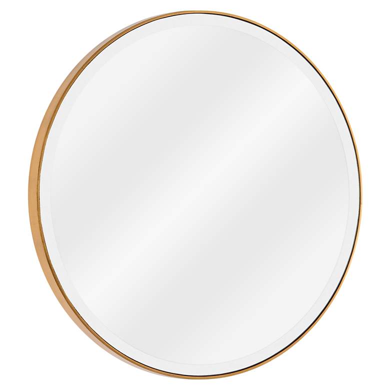 Image 1 Classics Carmen Gold Leaf 30 inch Round Wall Mirror