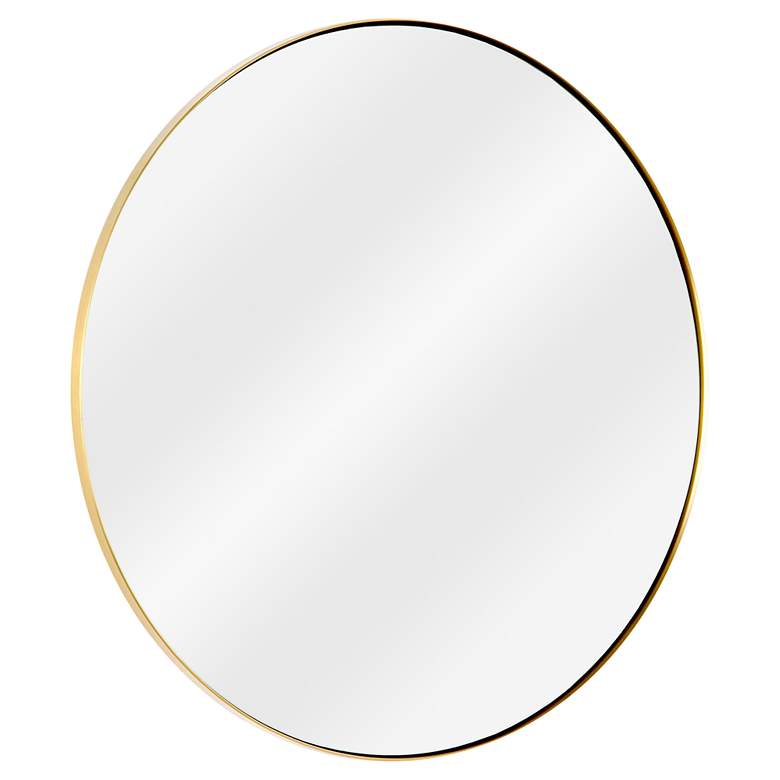 Image 1 Classics Rowen Natural Brass 30 inch Round Wall Mirror