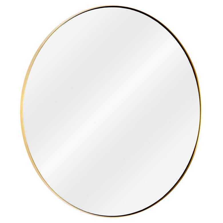 Image 1 Classics Rowen Natural Brass 30" Round Wall Mirror