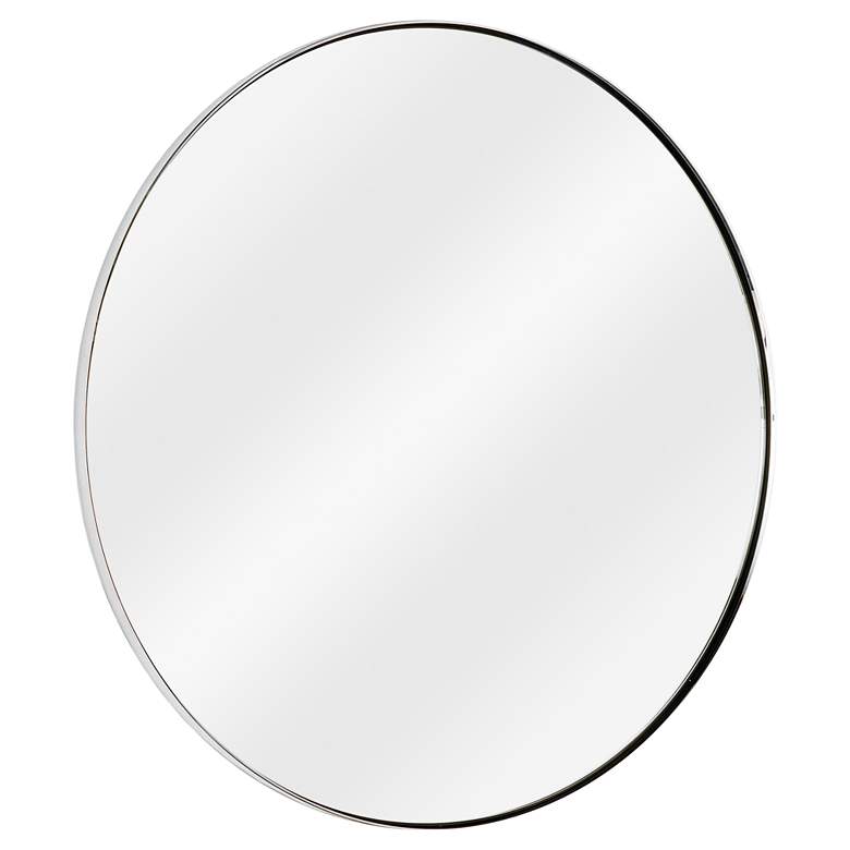 Image 1 Classics Rowen Polished Nickel 30 inch Round Wall Mirror