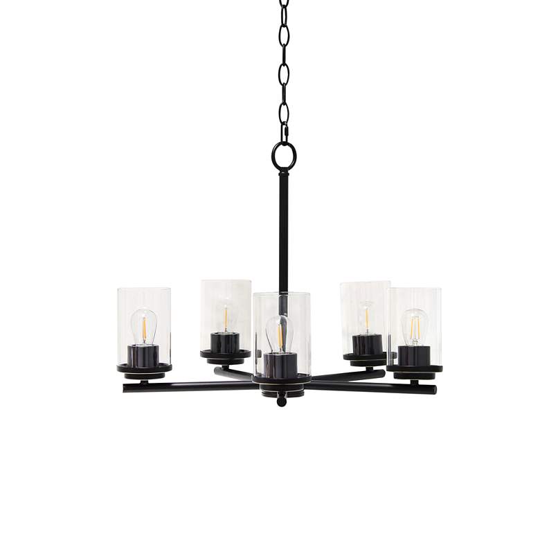 Image 1 Classix 20 1/2" Wide Restoration Bronze 5-Light Pendant