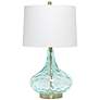 2_Classix Dimpled Blue Glass Table Lamp