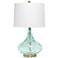 Classix Dimpled Blue Glass Table Lamp