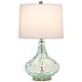 4_Classix Dimpled Blue Glass Table Lamp more views
