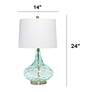 6_Classix Dimpled Blue Glass Table Lamp more views