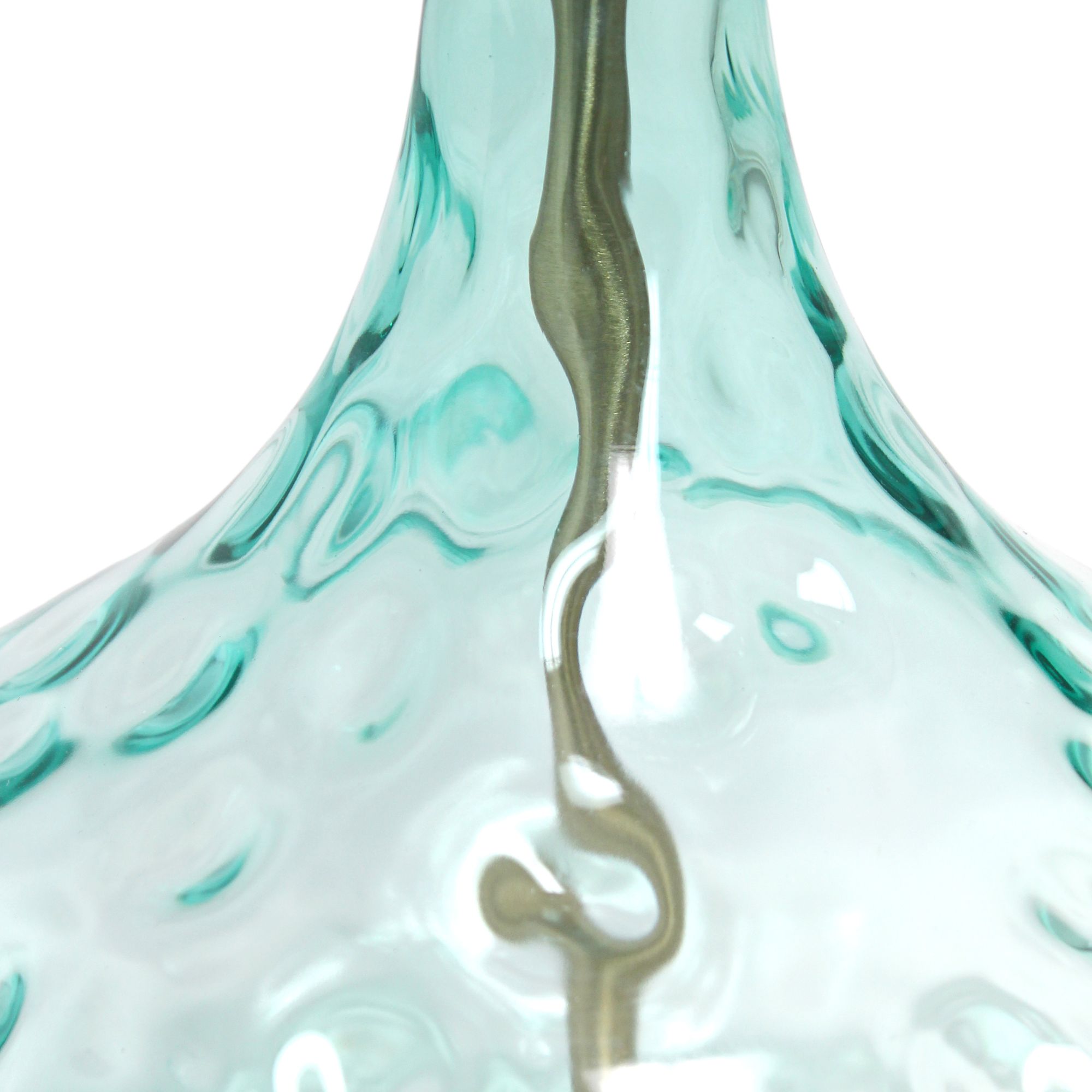 Classix Dimpled Blue Glass Table Lamp