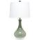 Classix Droplet Sage Green Ceramic Table Lamp