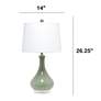 4_Classix Droplet Sage Green Ceramic Table Lamp more views