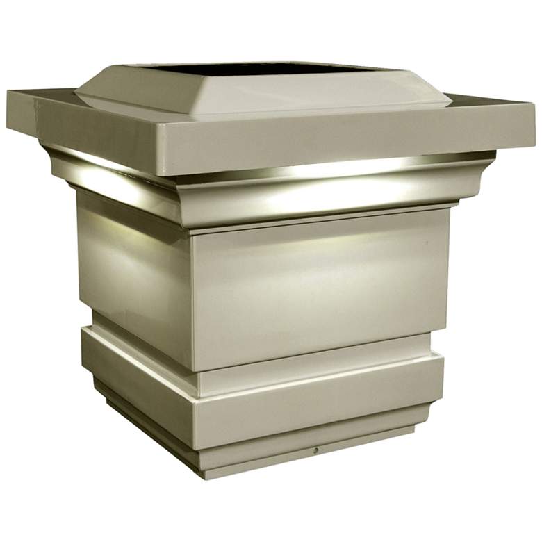 Image 2 Classy 6 1/2" High Tan Outdoor Solar LED Post Cap