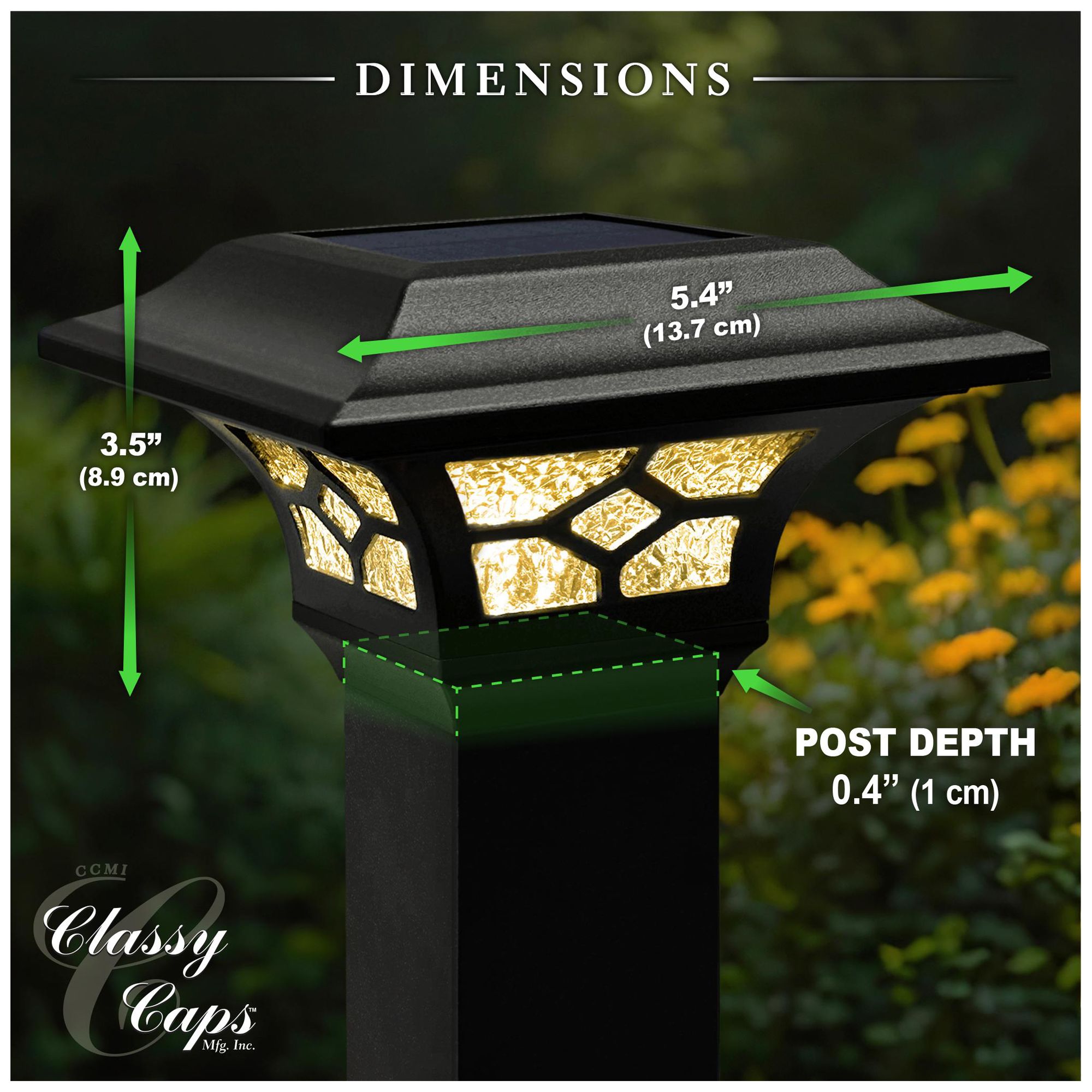 Classy Caps 2 In. x 2 In. Kingston Solar Post Cap