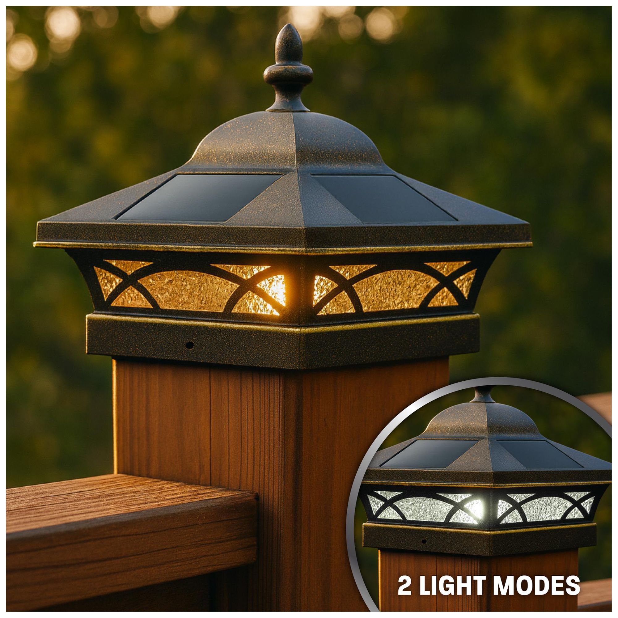 Image 2 Classy Caps 5 In. x 5 In. Coventry Solar Post Cap more views