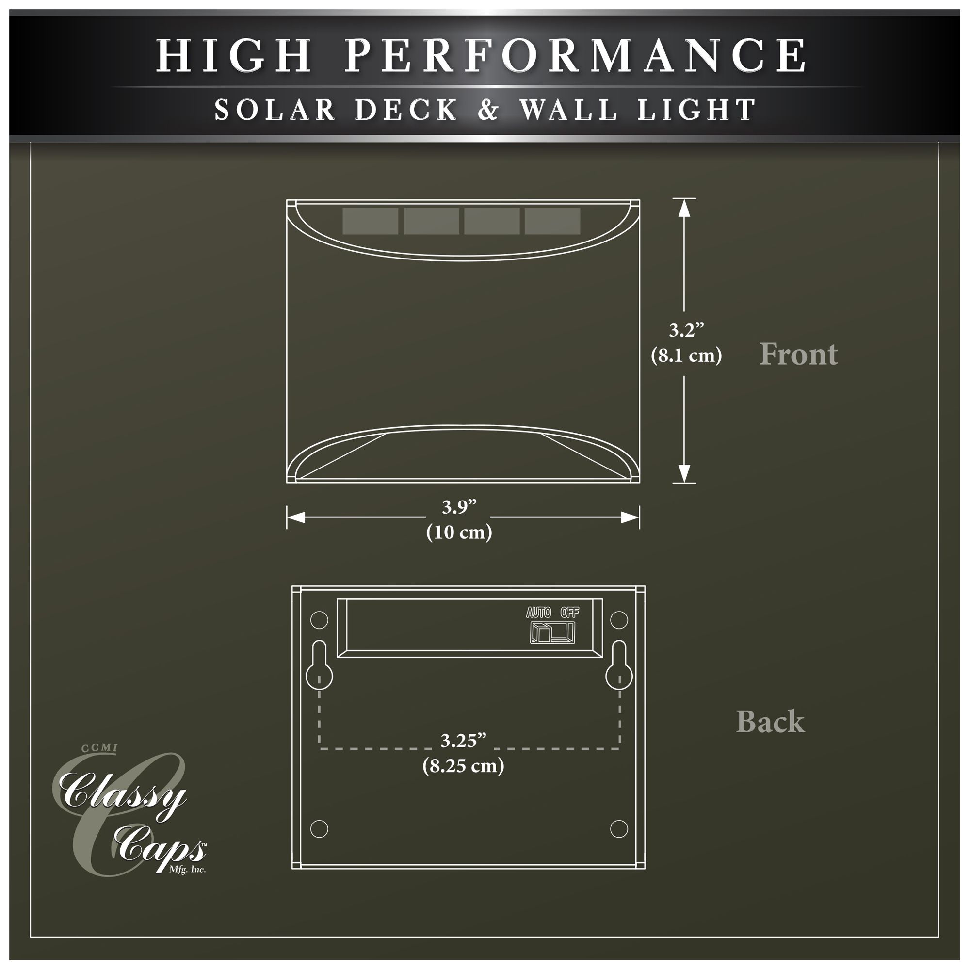 Image 7 Classy Caps Black Stainless Steel Deck & Wall Light more views
