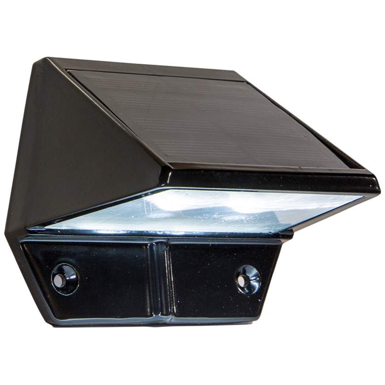 Image 1 Classy Caps Canarsie 3 1/2 inch Wide Black Outdoor Solar LED Deck Light